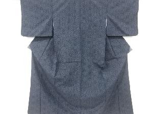 リサイクル　麻の葉模様織り出し手織り紬着物